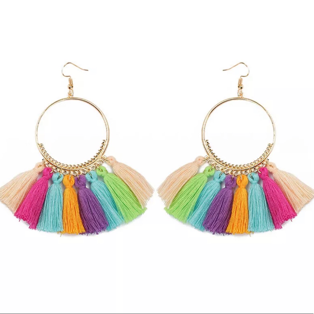Bamba Boho Tassel Fringe Earrings 8$